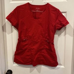 Red scrub top and bottoms